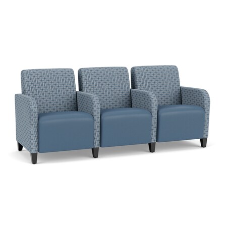 Lesro Siena 3 Seat Tandem Seating, Black, RS RainSong Back, MD Titan Seat, RS RainSong Panels SN3103